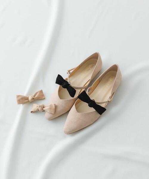 RODE SKO（ロデスコ）の「『WEB/一部店舗限定カラー』『MADE IN JAPAN』マルチWAYリボンパンプス（パンプス・レディース・ホワイト系その他/ブラック/ピンクベージュ/グレー・36/37/38）」の15枚目の写真