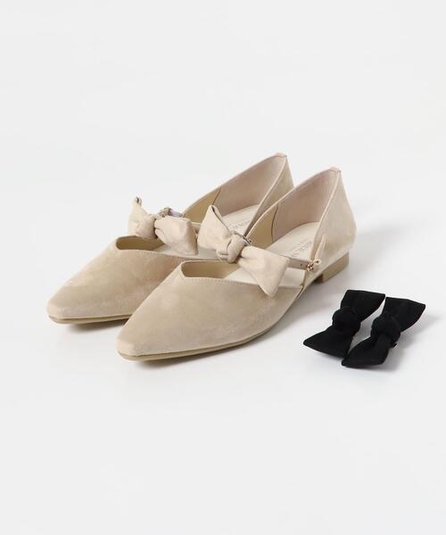 RODE SKO（ロデスコ）の「『WEB/一部店舗限定カラー』『MADE IN JAPAN』マルチWAYリボンパンプス（パンプス・レディース・ホワイト系その他/ブラック/ピンクベージュ/グレー・36/37/38）」の14枚目の写真