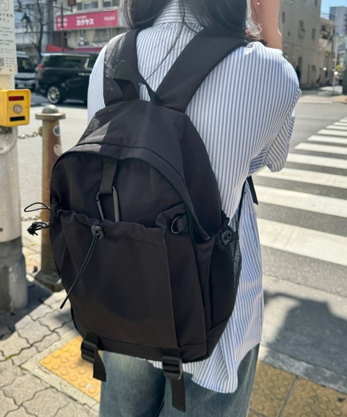 セール】【ユニセックス】ドローコードマルチポケットリュック セール】【ユニセックス】ドローコードマルチポケットリュック