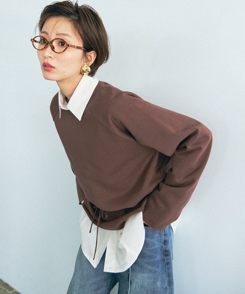 MUHET（ミュエータ）の「oval glasses / オーバルメガネ（メガネ・レディース・ブラウン/ブラック・FREE）」の10枚目の写真