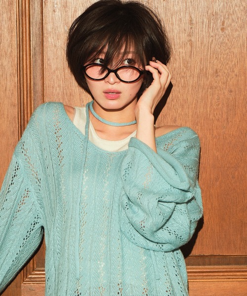 MUHET（ミュエータ）の「oval glasses / オーバルメガネ（メガネ・レディース・ブラウン/ブラック・FREE）」の18枚目の写真