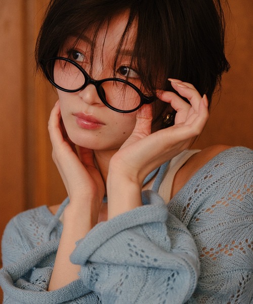 MUHET（ミュエータ）の「oval glasses / オーバルメガネ（メガネ・レディース・ブラウン/ブラック・FREE）」の17枚目の写真