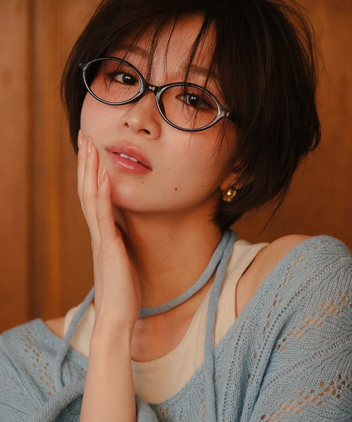 MUHET（ミュエータ）の「oval glasses / オーバルメガネ（メガネ・レディース・ブラウン/ブラック・FREE）」の16枚目の写真