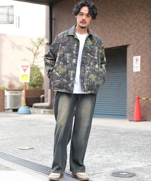LUXSTYLE(ラグスタイル)の「デニムワイドバギーパンツ(デニムパンツ・メンズ・ブラック/ブルー/インディゴブルー・L/M)」の5枚目の写真