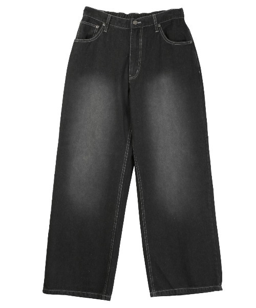 LUXSTYLE(ラグスタイル)の「デニムワイドバギーパンツ(デニムパンツ・メンズ・ブラック/ブルー/インディゴブルー・L/M)」の18枚目の写真