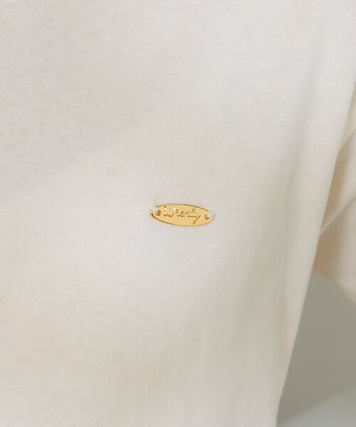 FREAK'S STORE(フリークスストア)の「ゴールドプレート 5分袖Tシャツ/半袖Tシャツ(Tシャツ/カットソー・レディース・オフホワイト/グレー/ブラック・フリ-)」の11枚目の写真