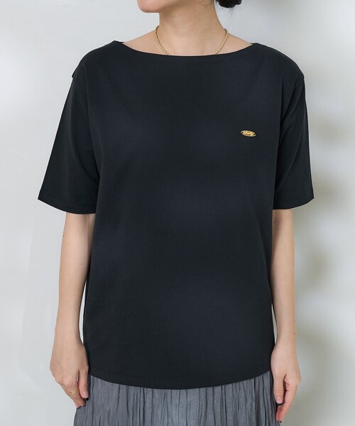 FREAK'S STORE(フリークスストア)の「ゴールドプレート 5分袖Tシャツ/半袖Tシャツ(Tシャツ/カットソー・レディース・オフホワイト/グレー/ブラック・フリ-)」の19枚目の写真