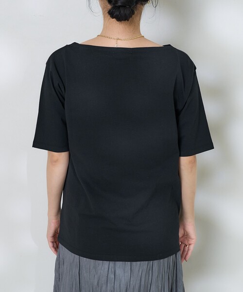 FREAK'S STORE(フリークスストア)の「ゴールドプレート 5分袖Tシャツ/半袖Tシャツ(Tシャツ/カットソー・レディース・オフホワイト/グレー/ブラック・フリ-)」の21枚目の写真