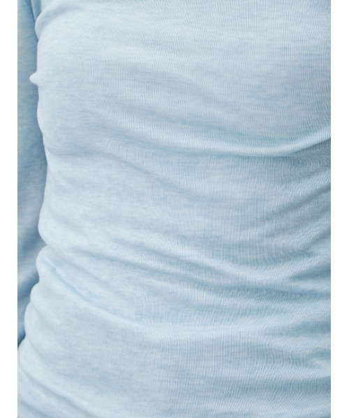 Mila Owen（ミラオーウェン）の「ウール混ボートネック後ろあきシアーロンT（Tシャツ/カットソー・レディース・ホワイト/イエロー/グレー/ブルー・0/1）」の21枚目の写真