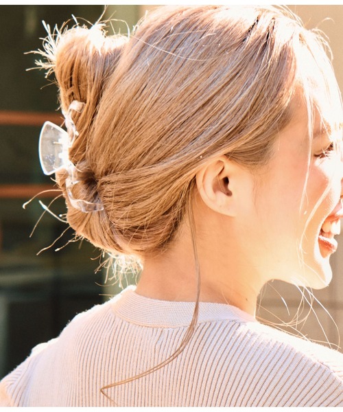 anap mimpi（アナップミンピ）の「ナミナミ クリア カラー ヘア バンスクリップ（バレッタ/ヘアクリップ・レディース・クリア/アイボリー/ラベンダー/イエロー・FREE）」の9枚目の写真