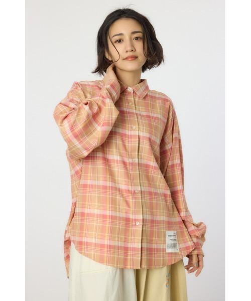 RODEO CROWNS WIDE BOWL(ロデオクラウンズワイドボウル)の「マルチパターンチェックシャツ(シャツ/ブラウス・レディース・ブラック系その他/グリーン系その他/イエロー系その他/ブルー系その他・FREE)」の1枚目の写真