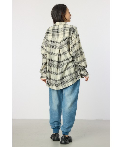 RODEO CROWNS WIDE BOWL(ロデオクラウンズワイドボウル)の「マルチパターンチェックシャツ(シャツ/ブラウス・レディース・ブラック系その他/グリーン系その他/イエロー系その他/ブルー系その他・FREE)」の9枚目の写真