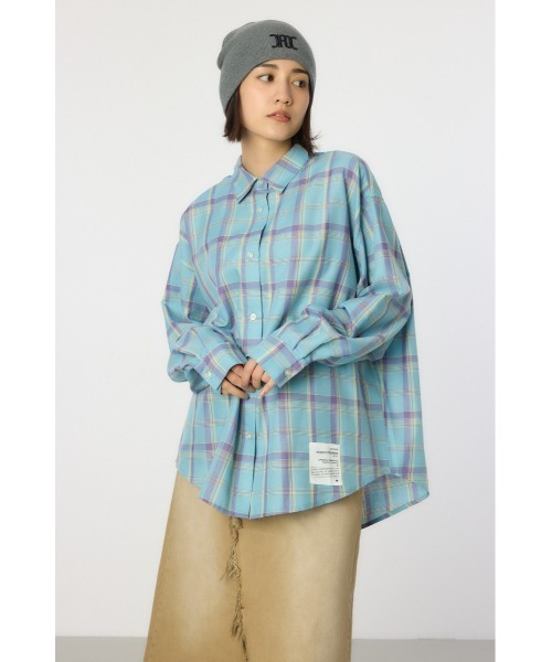 RODEO CROWNS WIDE BOWL(ロデオクラウンズワイドボウル)の「マルチパターンチェックシャツ(シャツ/ブラウス・レディース・ブラック系その他/グリーン系その他/イエロー系その他/ブルー系その他・FREE)」の10枚目の写真