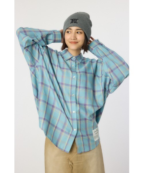 RODEO CROWNS WIDE BOWL(ロデオクラウンズワイドボウル)の「マルチパターンチェックシャツ(シャツ/ブラウス・レディース・ブラック系その他/グリーン系その他/イエロー系その他/ブルー系その他・FREE)」の11枚目の写真