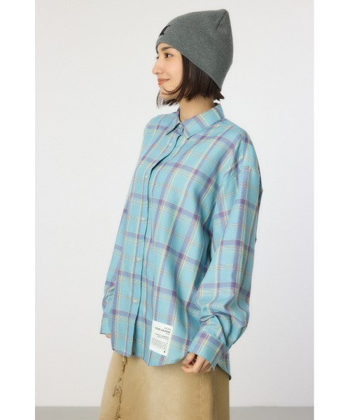 RODEO CROWNS WIDE BOWL(ロデオクラウンズワイドボウル)の「マルチパターンチェックシャツ(シャツ/ブラウス・レディース・ブラック系その他/グリーン系その他/イエロー系その他/ブルー系その他・FREE)」の12枚目の写真