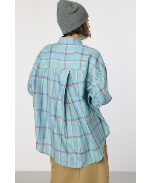 RODEO CROWNS WIDE BOWL(ロデオクラウンズワイドボウル)の「マルチパターンチェックシャツ(シャツ/ブラウス・レディース・ブラック系その他/グリーン系その他/イエロー系その他/ブルー系その他・FREE)」の13枚目の写真