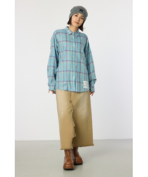 RODEO CROWNS WIDE BOWL(ロデオクラウンズワイドボウル)の「マルチパターンチェックシャツ(シャツ/ブラウス・レディース・ブラック系その他/グリーン系その他/イエロー系その他/ブルー系その他・FREE)」の14枚目の写真