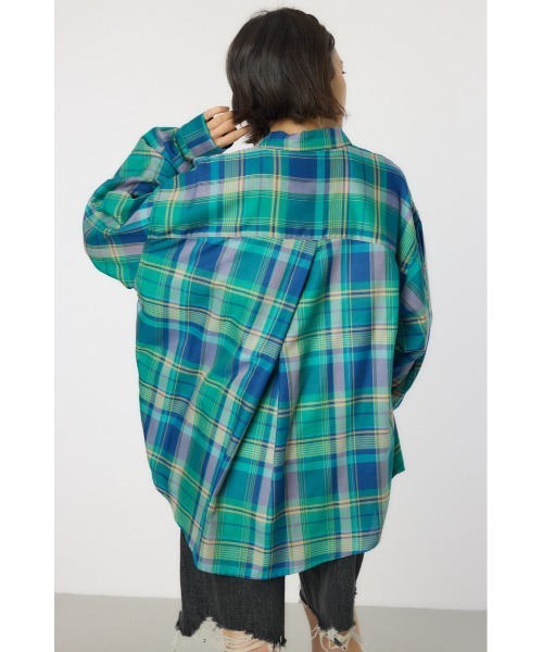 RODEO CROWNS WIDE BOWL(ロデオクラウンズワイドボウル)の「マルチパターンチェックシャツ(シャツ/ブラウス・レディース・ブラック系その他/グリーン系その他/イエロー系その他/ブルー系その他・FREE)」の18枚目の写真