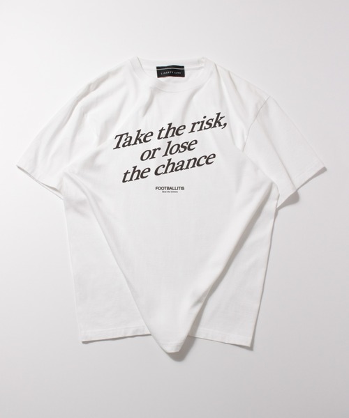 LIBERTY CITY（リバティシティ）の「【LIBERTY CITY/リバティーシティ】 [TAKE THE RISK] Tシャツ（Tシャツ/カットソー・メンズ・ホワイト/ブラック/ブルー・2/3/4）」の4枚目の写真