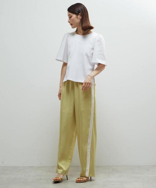 SOFFITTO（ソフィット）の「イージーケア素材サイドラインリラックスパンツ（その他パンツ・レディース・チャコールグレー/ネイビー/イエロー・S/M）」の10枚目の写真