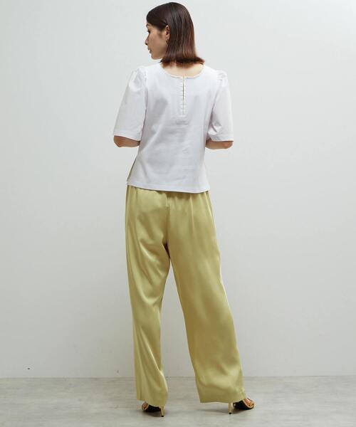SOFFITTO（ソフィット）の「イージーケア素材サイドラインリラックスパンツ（その他パンツ・レディース・チャコールグレー/ネイビー/イエロー・S/M）」の11枚目の写真