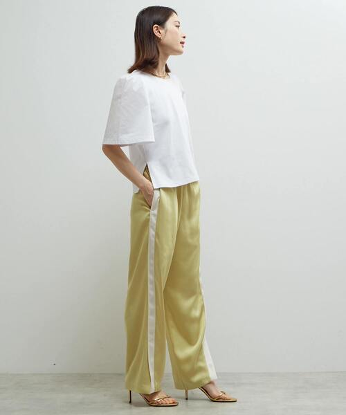 SOFFITTO（ソフィット）の「イージーケア素材サイドラインリラックスパンツ（その他パンツ・レディース・チャコールグレー/ネイビー/イエロー・S/M）」の12枚目の写真