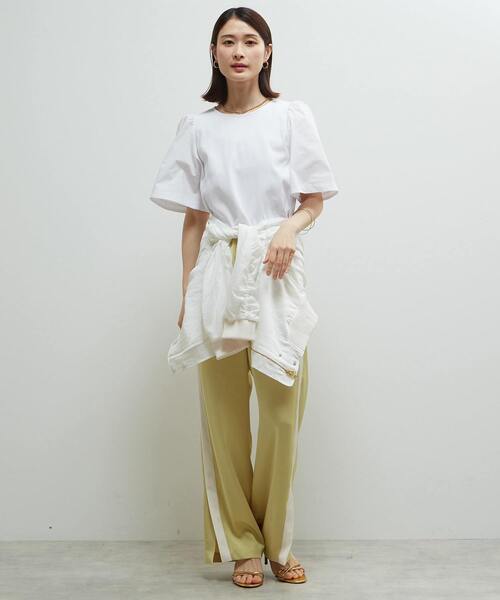 SOFFITTO（ソフィット）の「イージーケア素材サイドラインリラックスパンツ（その他パンツ・レディース・チャコールグレー/ネイビー/イエロー・S/M）」の13枚目の写真