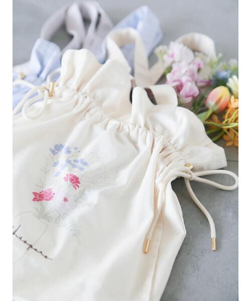 Te chichi TERRASSE（テチチテラス）の「【日比谷花壇コラボ】フラワープリントバッグ（ハンドバッグ・レディース・オフホワイト/ブルー/グレー・F）」の2枚目の写真