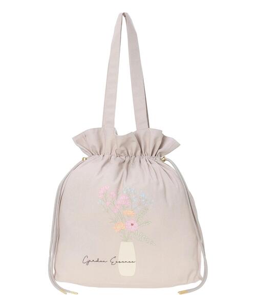 Te chichi TERRASSE（テチチテラス）の「【日比谷花壇コラボ】フラワープリントバッグ（ハンドバッグ・レディース・オフホワイト/ブルー/グレー・F）」の9枚目の写真