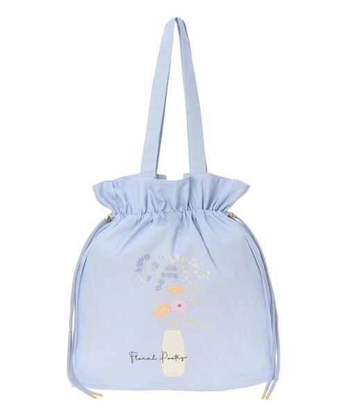 Te chichi TERRASSE（テチチテラス）の「【日比谷花壇コラボ】フラワープリントバッグ（ハンドバッグ・レディース・オフホワイト/ブルー/グレー・F）」の10枚目の写真
