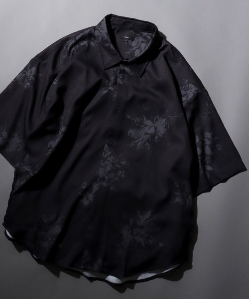 国内外の人気集結！ セール】Flower Shirt/モノトーン Print Monotone Butterfly ＆ トップス