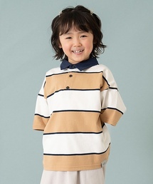 and D. petit main | 【親子リンク】Kids衿つきラガー半T(Tシャツ/カットソー)