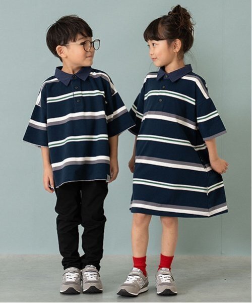 and D. petit main（アンドディープティマイン）の「【親子リンク】Kids衿つきラガー半T（Tシャツ/カットソー・キッズ・ベージュ/ネイビー/オフホワイト・110cm/120cm/90cm/150cm/140cm/100cm/130cm）」の22枚目の写真