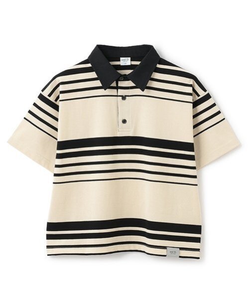 and D. petit main（アンドディープティマイン）の「【親子リンク】Kids衿つきラガー半T（Tシャツ/カットソー・キッズ・ベージュ/ネイビー/オフホワイト・110cm/120cm/90cm/150cm/140cm/100cm/130cm）」の7枚目の写真