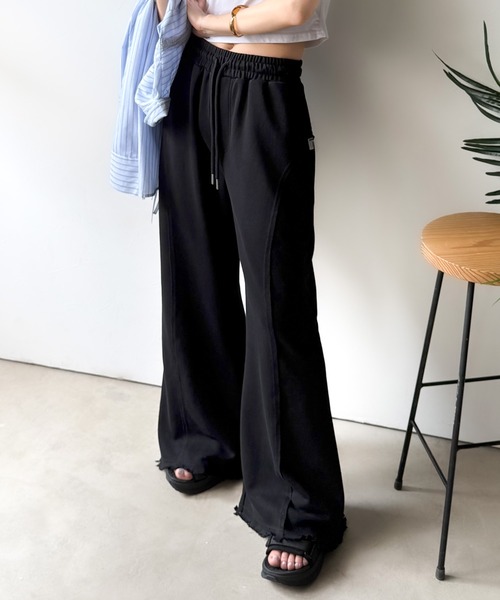 Java（ジャバ）の「《JaVaジャバコラボ》ディティールで差が付く。裾クラッシュ裏毛美脚フレアパンツ（スウェットパンツ・レディース・オートミール/ブラック/杢グレー・LARGE/MEDIUM/SMALL/X-LARGE）」の16枚目の写真