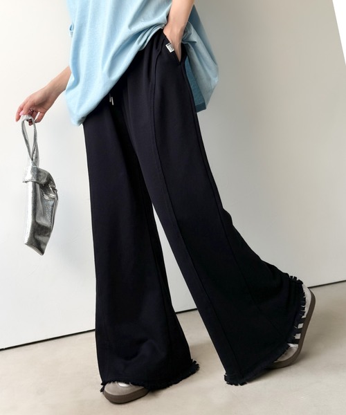 Java（ジャバ）の「《JaVaジャバコラボ》ディティールで差が付く。裾クラッシュ裏毛美脚フレアパンツ（スウェットパンツ・レディース・オートミール/ブラック/杢グレー・LARGE/MEDIUM/SMALL/X-LARGE）」の21枚目の写真