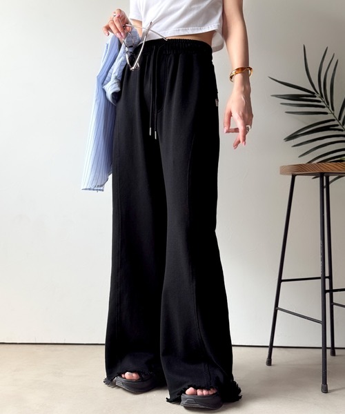 Java（ジャバ）の「《JaVaジャバコラボ》ディティールで差が付く。裾クラッシュ裏毛美脚フレアパンツ（スウェットパンツ・レディース・オートミール/ブラック/杢グレー・LARGE/MEDIUM/SMALL/X-LARGE）」の19枚目の写真