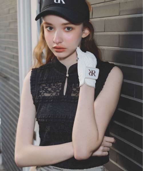 セール】【RIENDA GOLF】カットレーストップス 夏服 ノースリーブ