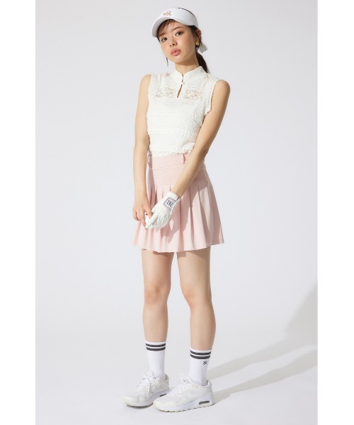 RIENDA GOLF(リエンダゴルフ)の「【RIENDA GOLF】カットレーストップス 夏服 ノースリーブトップス(Tシャツ/カットソー・レディース・ブラック/ライトブルー/ホワイト・SMALL/MEDIUM)」の8枚目の写真
