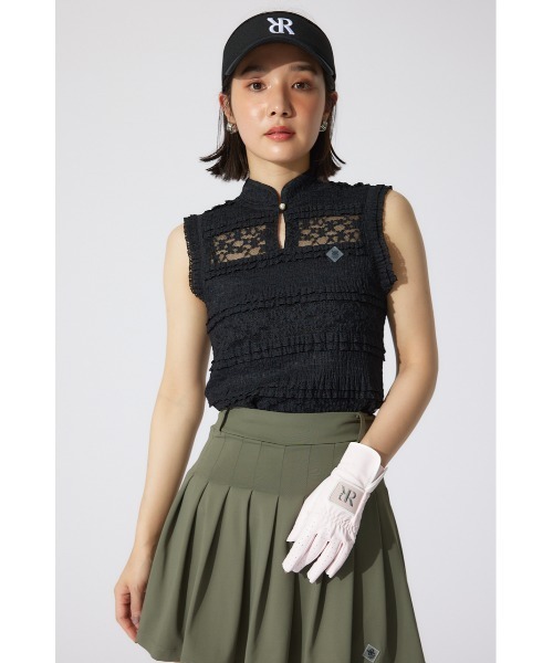 RIENDA GOLF】カットレーストップス 夏服（Tシャツ/カットソー
