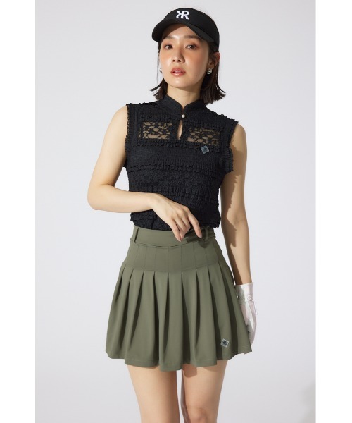 RIENDA GOLF(リエンダゴルフ)の「【RIENDA GOLF】カットレーストップス 夏服 ノースリーブトップス(Tシャツ/カットソー・レディース・ブラック/ライトブルー/ホワイト・SMALL/MEDIUM)」の18枚目の写真