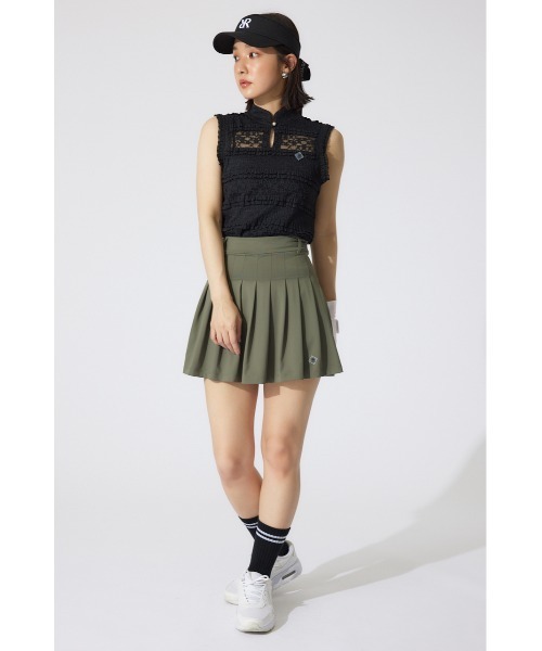 RIENDA GOLF】カットレーストップス 夏服 ノースリーブトップス