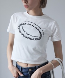 ロゴプリントクロップドTシャツ