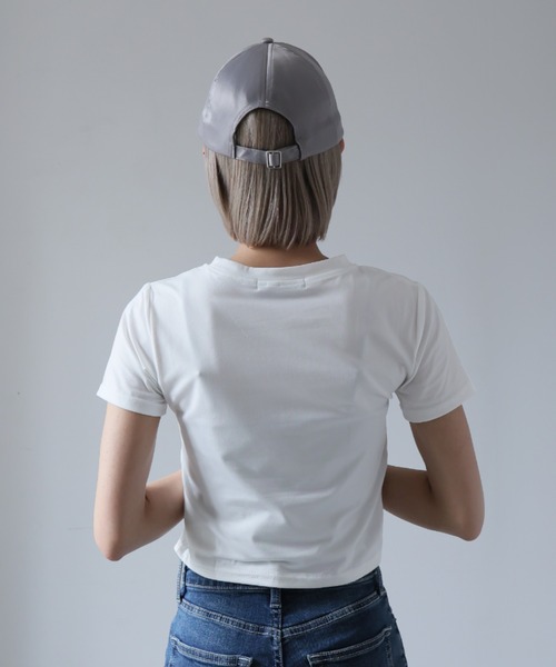 Ulysses(ユリシス)の「ロゴプリントクロップドTシャツ(Tシャツ/カットソー・レディース・ブラック/ホワイト・F)」の21枚目の写真