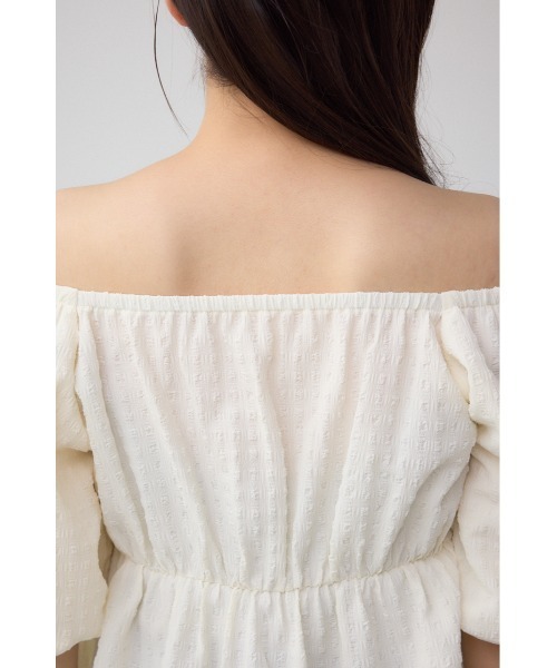 AZUL by moussy(アズールバイマウジー)の「2WAYペプラムギャザーブラウス(シャツ/ブラウス・レディース・アイボリー/ブラック・FREE)」の18枚目の写真