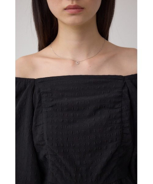 AZUL by moussy(アズールバイマウジー)の「2WAYペプラムギャザーブラウス(シャツ/ブラウス・レディース・アイボリー/ブラック・FREE)」の11枚目の写真