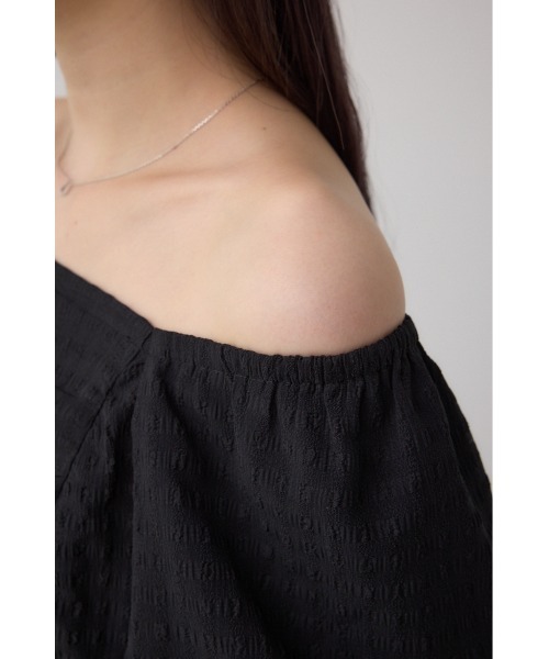 AZUL by moussy(アズールバイマウジー)の「2WAYペプラムギャザーブラウス(シャツ/ブラウス・レディース・アイボリー/ブラック・FREE)」の9枚目の写真