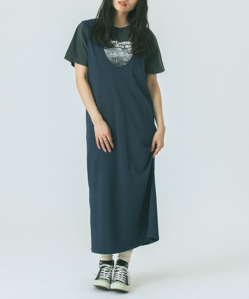 ROSE BUD(ローズバッド)の「【WEB・一部店舗限定】COLOR NEP 2WAY DRESS(ワンピース・レディース・ネイビー/グレー/ホワイト・ONE SIZE)」の3枚目の写真
