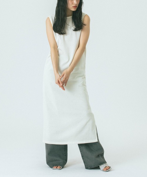 ROSE BUD(ローズバッド)の「【WEB・一部店舗限定】COLOR NEP 2WAY DRESS(ワンピース・レディース・ネイビー/グレー/ホワイト・ONE SIZE)」の1枚目の写真
