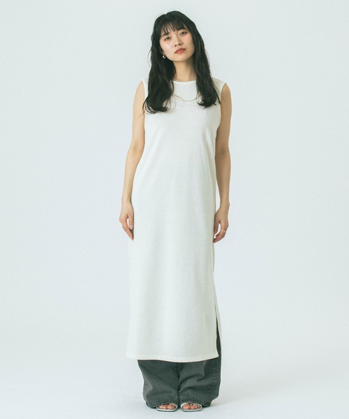 ROSE BUD(ローズバッド)の「【WEB・一部店舗限定】COLOR NEP 2WAY DRESS(ワンピース・レディース・ネイビー/グレー/ホワイト・ONE SIZE)」の5枚目の写真